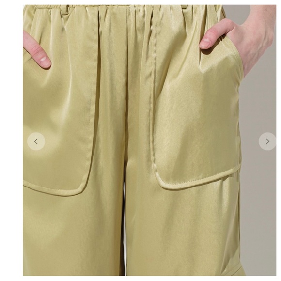 22 Satin Cargo Pants with Front Tie - Picture 2 of 2